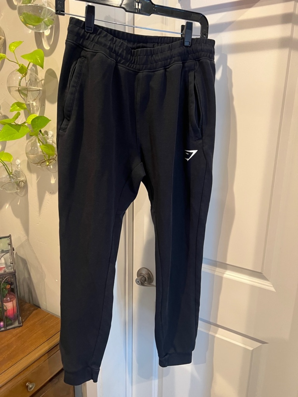 Gymshark Black Jogger Sweatpants with Logo